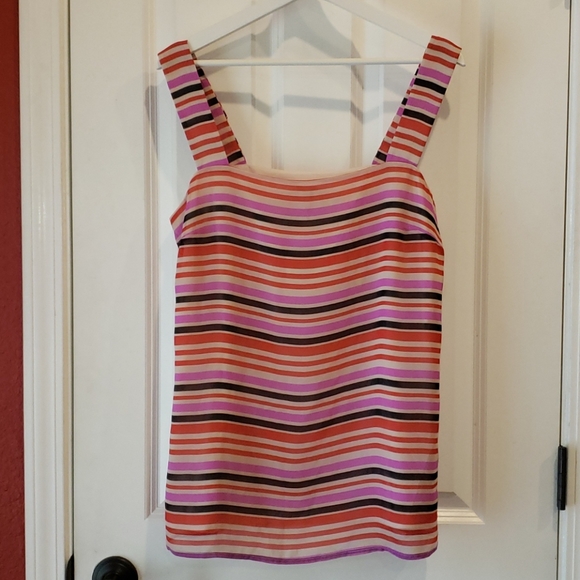 CABI #3448 Red Striped Banded Cami Tank Top sz M - Picture 5 of 11